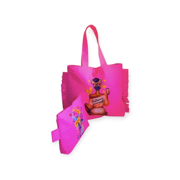 Pink Tote Bag Set - Picture 4 of 4